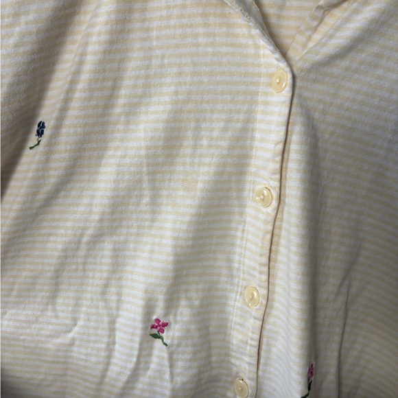 Victoria Jones Cottagecore Striped Shirt with Blue Collar - Picture 2 of 6